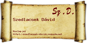 Szedlacsek Dávid névjegykártya